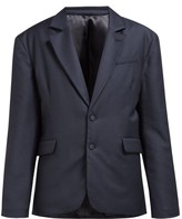 Thumbnail for your product : Martine Rose Small Check Padded Wool Blazer - Navy