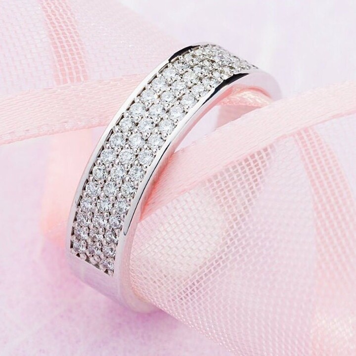 Etsy Diamond Pave Wedding Band. Womens Wedding Ring. Band. Bands Women. Bridal