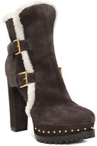 Thumbnail for your product : Alexander McQueen Shearling Double Buckle Boot
