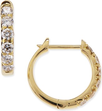 Jude Frances Pave Diamond Hoop Earrings in 18K Gold