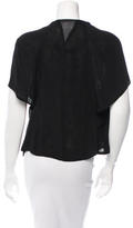 Thumbnail for your product : Theyskens' Theory Silk Short Sleeve Cardigan w/ Tags