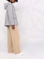Thumbnail for your product : Fabiana Filippi Check-Detail Hooded Coat