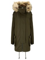 Thumbnail for your product : L'Agence Army Green Faux Fur Parka