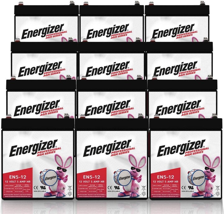 12V 5Ah Long Lasting SLA AGM Rechargeable Battery Use In Wheelchairs, Electric Scooters, Backup Power-12 Pack