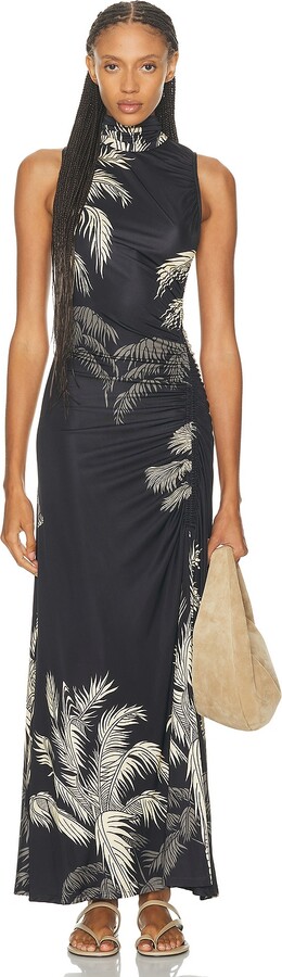 Johanna Ortiz Moon Goddess Ankle Dress in Black
