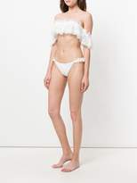Thumbnail for your product : Ermanno Scervino ruffle trim bikini top