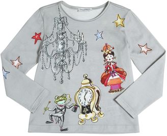 Dolce & Gabbana Alice In Wonderland Print Jersey T-Shirt