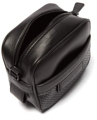 Bottega Veneta Perforated Leather Cross Body Bag - Mens - Black