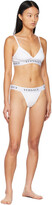 Thumbnail for your product : Versace Underwear White Logo Triangle Bralette