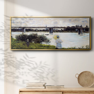 Wexford Home The Promenade near the Bridge of Argenteuil 1874 - Framed Canvas