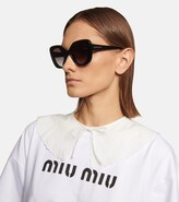 Thumbnail for your product : Miu Miu Oversized square sunglasses