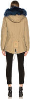 Thumbnail for your product : Mr & Mrs Italy Canvas Parka With Raccoon & Fox Fur Trim