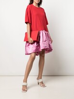Thumbnail for your product : Cynthia Rowley Jersey Satin Combo Mini Dress