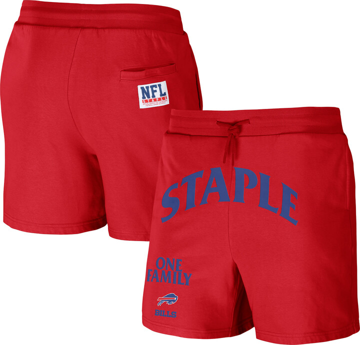 Staple Men's NFL x Red Buffalo Bills Throwback Vintage Wash Fleece Shorts