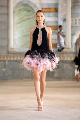 feather skirt formal dress