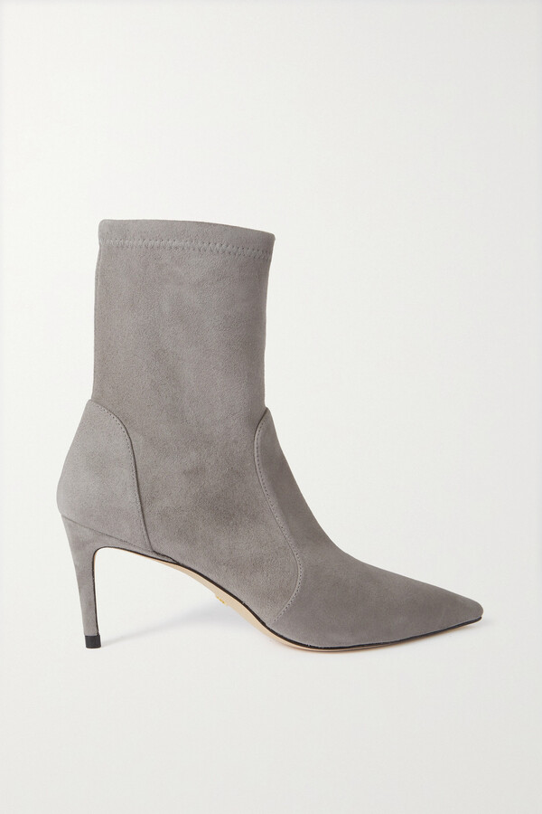 Grey Suede Heel Boots | Shop the world's largest collection of fashion |  ShopStyle UK
