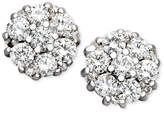 Thumbnail for your product : Macy's Diamond Flower Cluster Stud Earrings in 14k White Gold (1/2 ct. t.w.)