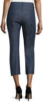 Thumbnail for your product : CNC Costume National Mid-Rise Cropped Trousers, Blue Denim