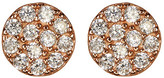 Thumbnail for your product : Argentovivo Rose Gold Plated CZ Disc Earrings
