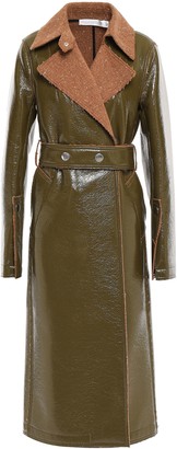 Victoria Beckham Belted Coated Wool-blend Trench Coat