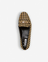 Thumbnail for your product : Dune Graced saddle-trim houndstooth leather loafers