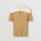 Thumbnail for your product : Burberry Monogram Motif Two-tone Silk Cashmere Polo Shirt