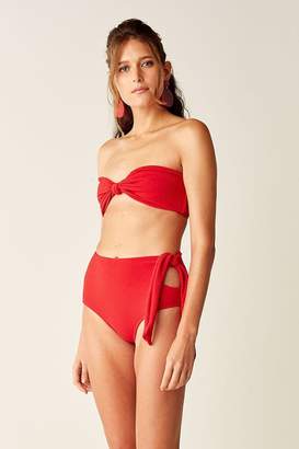 SUBOO Cut Out High Waisted Bottoms - Red