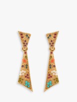Thumbnail for your product : Susan Caplan Vintage D'Orlan 22ct Gold Plated Swarovski Crystal Triangular Clip-On Drop Earrings, Dated Circa 1980s, Gold/Multi