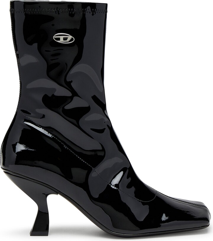 D-Amber-Ankle boots in patent stretch PU