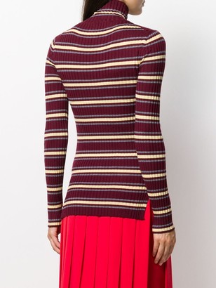 Plan C Striped Turtleneck Sweater