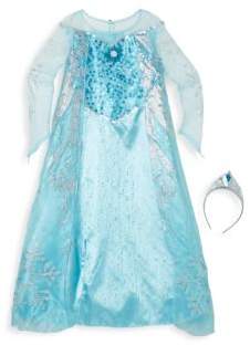Disguise Little Girl's& Girl's Elsa Prestige Dress