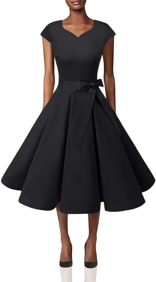 black vintage cocktail dress
