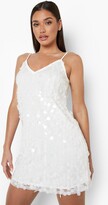 Thumbnail for your product : boohoo Rivinda Disc Sequin Slip Party Dress
