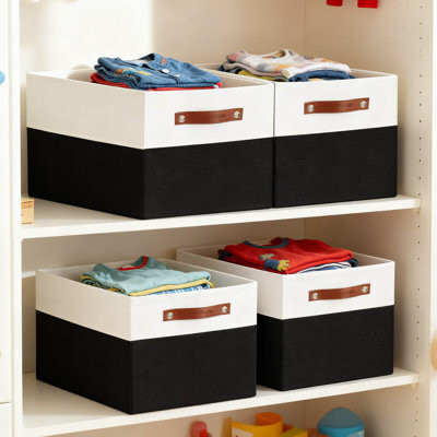 Rebrilliant Heavy-Duty Storage Bins For Cube Organizers - Foldable Fabric Storage Baskets With Reinforced Structure For Home Organization Set Of 4