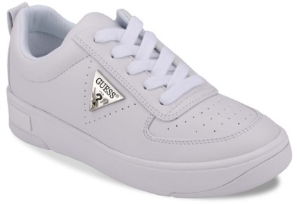 guess white leather sneakers