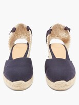 Thumbnail for your product : Castaner Carina 30 Canvas & Jute Wedge Espadrilles - Navy