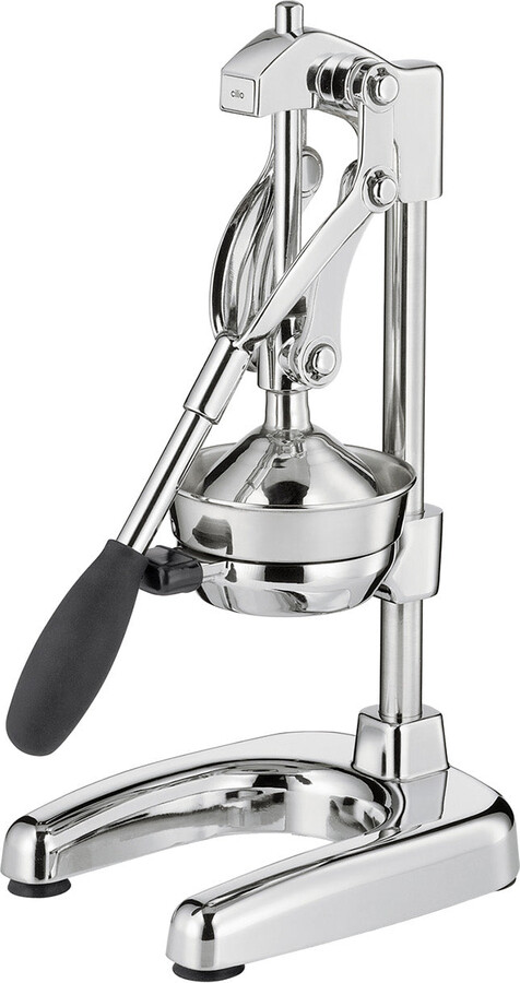 Cilio Amalfi Commercial Grade Manual Citrus Juicer, Extractor, and Juice Press, Silver Polished