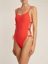 Thumbnail for your product : Solid & Striped The Lily Tie Side Swimsuit - Womens - Red