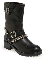 Thumbnail for your product : Madden Girl Kendall & Kylie 'Bedforrd' Chain Wrapped Biker Bootie (Women)