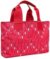 Thumbnail for your product : Valentino Garavani Leather-trimmed Studded Printed Canvas Tote