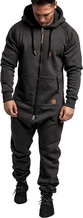 HUAZONG Mens Sports Tracksuit Set Hoodie Top Jogging Bottom