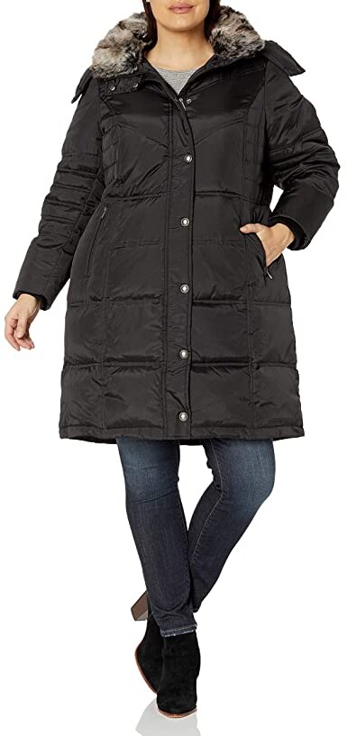 plus size feather down coats
