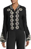 Thumbnail for your product : Nanette Lepore Beso Embroidered Bomber Jacket
