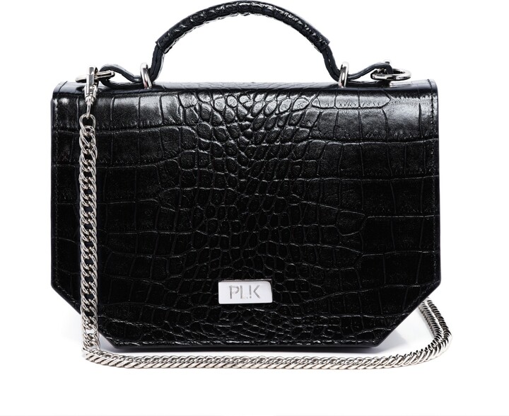 PLIK Lola Crossbody Bag Black Croc ShopStyle