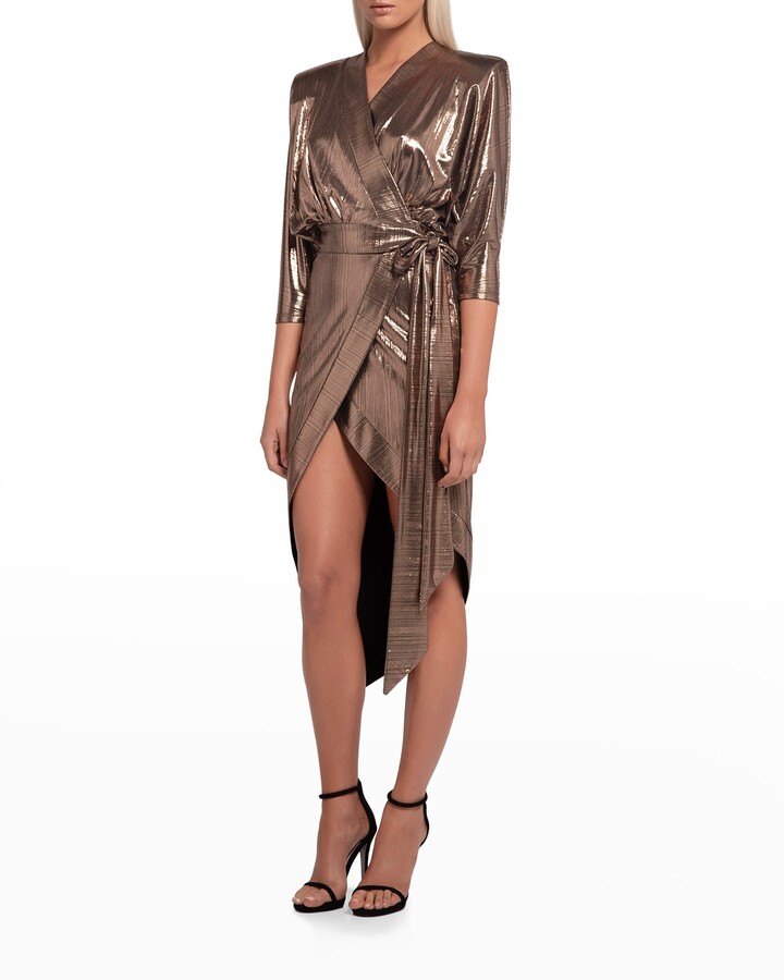 Bronze Wrap Dress | Shop the world's ...