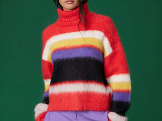 Diane von Furstenberg LongSleeve Chunky Striped TurtleneckSweater