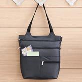 Thumbnail for your product : Container Store Mia Zippered Tote Charcoal