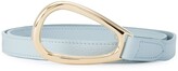 Thumbnail for your product : Maison Vaincourt Oval-Buckle Pebbled Leather Belt