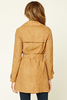 Thumbnail for your product : Forever 21 FOREVER 21+ Faux Suede Double-Breasted Coat