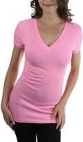 Thumbnail for your product : ToBeInStyle Women's Short Sleeve V-Neck Basic T-Shirt - S